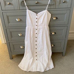 H&M white linen dress